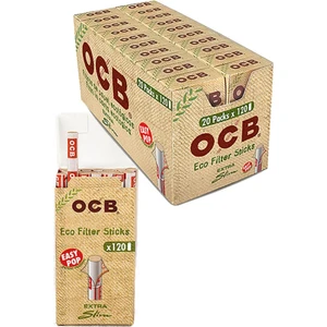 Organik Eco Filter Sticks Tutun Filtresi Sigara Sünger Ağızlık Organik Zıvana 5.7 mm 5 Paket