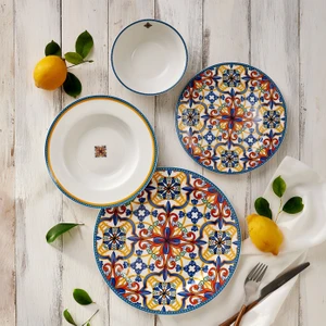 Gorge 24 Parça 6 Kişilik Porselen Yemek Takımı