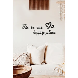 This Is Our Happy Place Yazılı Dekoratif Ahşap Tablo