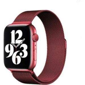 Apple Watch Seri 9 8 7 6 5 4 3 Se / Ultra 42-44-45-49 MM Ebatlar İçin Milano Loop Çelik Örme Kordon