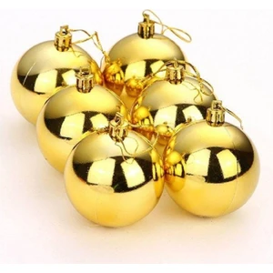 Funworld Yılbaşı Yeni Yıl Süsü Çam Ağacı Süs Top 10 cm 6'lı