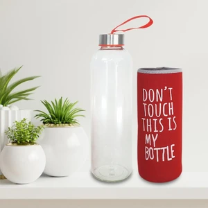 Hediye Kesesi Renkli Kılıflı Cam Su Şişesi 750 ml