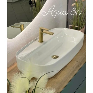 Cerastyle Aqua 80 cm Tezgah Üstü  Çanak Lavabo