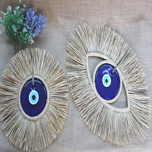 Bh Bohem Handmade Nazar Boncuklu Rafya Ayna Seti B088