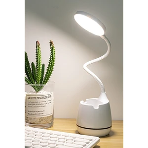 Şarjlı 24 LED Çalışma Okuma Işığı Kademeli Masa Lambası Ayarlanabilir Renk Tonu ve Parlaklık