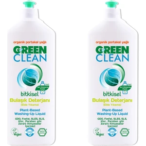 U Green Clean Bitkisel Bulaşık Deterjanı 730 ml Organik Portakal Yağlı x2 Adet