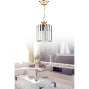 Istanbul Avize Lüx Elmas Gold 14 cm Lüx Kristal Taşlı Avize