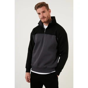 Regular Fit Fermuarlı Dik Yaka Içi Tüylü Yumuşak Şardonlu Kışlık Sweat Erkek Sweat 5905343