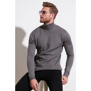 Regular Fit Balıkçı Yaka Pamuklu Triko Kazak Erkek Kazak 6353462