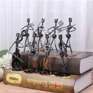 Cosy Home Gift Metal Müzisyen Seti Müzik Orkestrası Biblo Dekorasyon 8'li