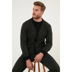 Pamuklu Regular Fit Düğmeli V Yaka Hırka Erkek Hırka 456205