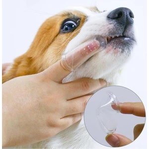 Kedi Köpek Parmak Diş Fırçası 2'li Slikon