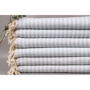 Kayra Export Bebe Mavi Banyo Havlusu Organik Plaj Havlusu 100X180 Cm Pamuk Peştamal Plaj Peştemali