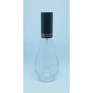 Boş Parfüm Şişesi 70 ml (2 Adet) (TEKRAR DOLDURULABİLİR) Boş Ampul Şişe Siyah Metal Valf ve Kapak
