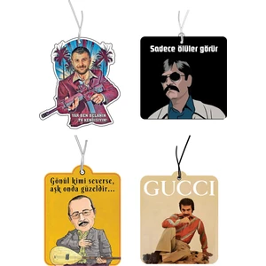 4'lü Baba Set Dekoratif Oto Araç Kokusu ve Aksesuarı