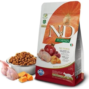 Tahılsız Balkabaklı Bıldırcınlı Narlı Kısır Kedi Maması 1,5 kg