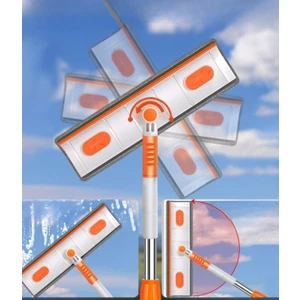  Teleskopik Çift Taraflı Pratik Cam Silme Aparatı Yeni Nesil