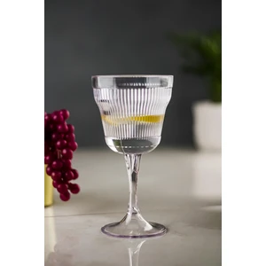 EW's Kitchenware Akrilik Şeffaf 6'lı Kadeh & Su Meşrubat Kahve Yanı Bardağı 300 ml ( Cam Değildir )