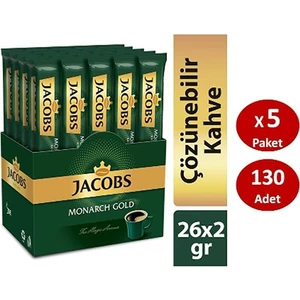 Jacob S Monarch Gold Çözünebilir Stick Kahve 2 gr x 26 Adet x 5 Paket