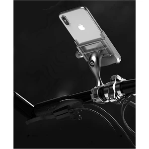 Kuzey Motor Kuzeymotor Vespa-Piaggıo Uyumlu Mıknatıslı Ayna Bağlantılı Telefon Tutucu Kırmızı