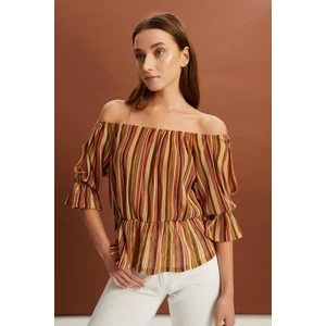 Alexander Gardi Carmen Yaka Kol Detaylı Bluz (B22-37900)