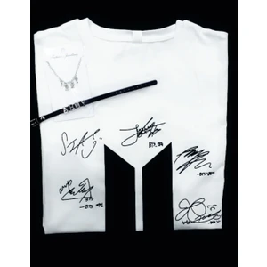Gökhan Club Bts Imza Baskılı Unisex T-Shirt Army Kolye Army Bileklik 3 Lü Kombin