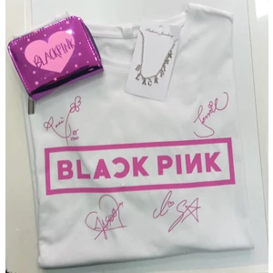 Gökhan Club Unisex Blackpink T-Shirt Blackpink Cüzdan Kolye Kombin