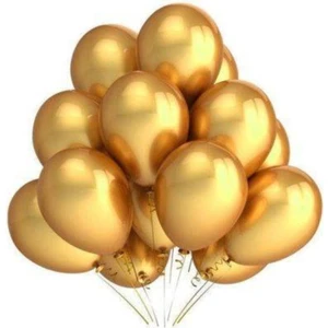 Tatlı Günler 12 Inç Metalik Gold Balon 10'lu