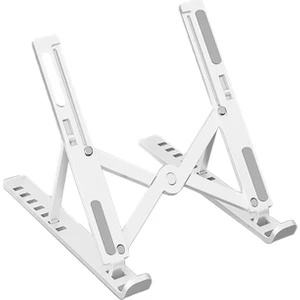 Macbook Notebook Laptop Tablet Plastik Stand Masaüstü Tutucu 10-15.6 Inch - AL3108 Beyaz
