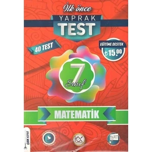 İlk Önce Yayıncılık 7. Sınıf Matematik Yaprak Test 2023