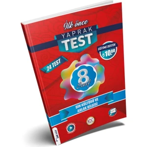 İlk Önce Yayıncılık 8. Sınıf Din Kültürü ve Ahlak Bilgisi Yaprak Test 2023