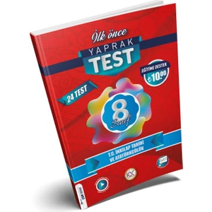 İlk Önce Yayıncılık 8. Sınıf T. C. Inkılap Tarihi ve Atatürkçülük Yaprak Test 2023