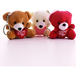 Hediye Filesi 3 Adet Sevimli Mini Ayıcıklar Hediyelik Anahtarlık Set