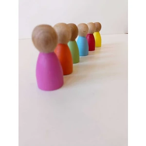 Peg Bebek Renkli Insan Figürleri (Waldorf) - 6 Renk