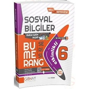 Günay Yayınları 6 Bumerang Sosyal Bilgiler Etkinlikli Kitap 2022-2023