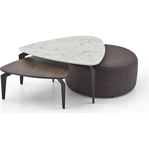 Pera Puflu Sehpa Seti