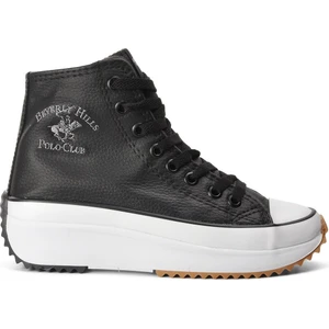 Beverly Hills Polo Club PO-30021 Siyah-Beyaz Içi Polarlı Kadın Hi Sneaker