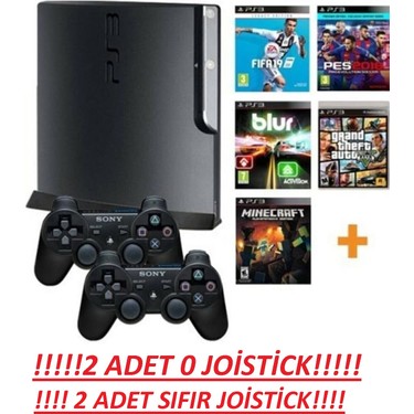 Sony Playstation 3 +Slim Kasa+ 500GB + 180 Oyun+ 2 Sıfır Fiyatı