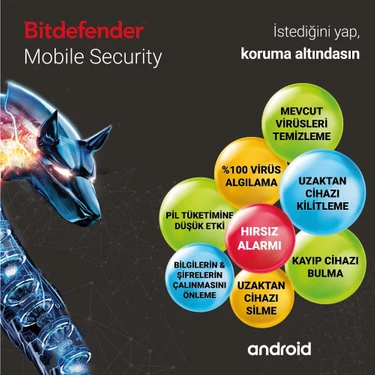 Bitdefender Mobile Security - Android - 1 Kullanıcı - 1