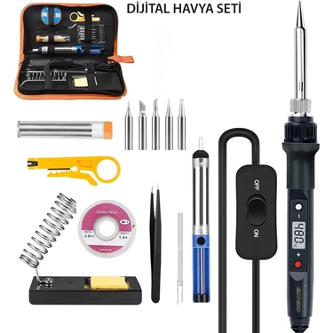 Exeo Dijital Isı Ayarlı Havya Set Lehim Makinesi Seti 80 W Fiyatı