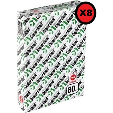 Copier Bond A4KAĞIDI 8 Paket (Toplam 4000 Yaprak) 80 Gr.