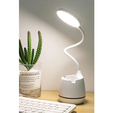 Yussraw Şarjlı 24 LED Çalışma Okuma Işığı Kademeli Masa Lambası Ayarlanabilir Renk Tonu ve