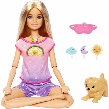 Barbie Meditasyon Yapıyor Oyun Seti HHX64 Gece ve Gündüz Modları Ses Efektli Müzikli 3+ Yaş ve