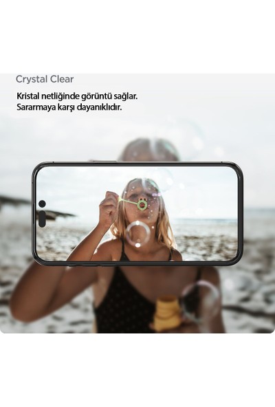 Spigen Apple iPhone 14 Pro Max Cam Ekran Koruyucu Kolay Kurulum Glas.tR AlignMaster Full Cover (2 Adet) Black - AGL05204