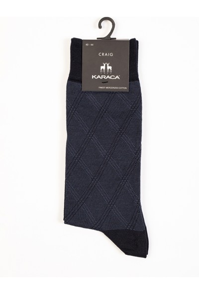 Çift Geyik Karaca Erkek Soket Çorap-Lacivert