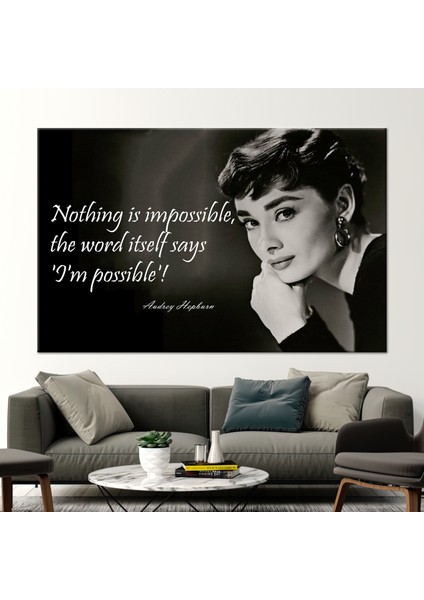 1 Parça Kanvas Tablo, Audrey Hepburn, Audrey Kanvas Baskı, Ünlü Duvar Dekoru, fiyatları