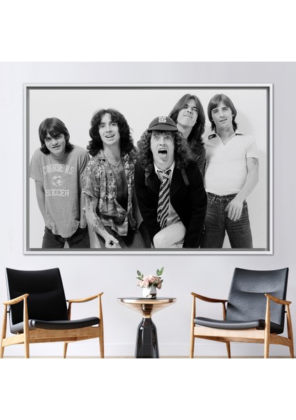 1 Parça Beyaz Çerçeveli Kanvas Tablo, Ünlü Sanat, Ünlü Posteri,
