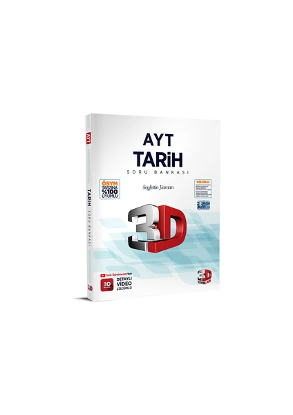 3D Yayınları AYT 2023 Tarıh Soru Bankası