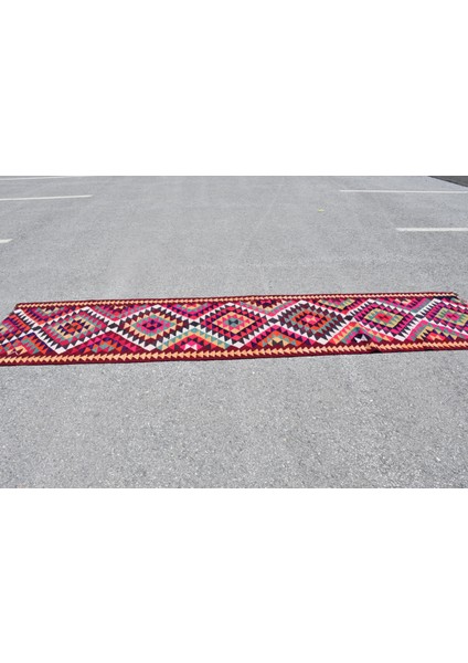 Eskitme Halı, Türk Halısı, Halı, 84X364 cm Pempe Halı, Yün Merdiven Halı, Anadolusı Merdiven Halı, modelleri