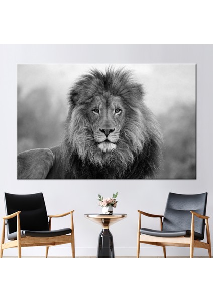 1 Parça Kanvas Tablo, Lion Fotoğraf Baskısı, Vahşi Hayvan Duvar Dekoru, Yaban Hayatı Kanvas,